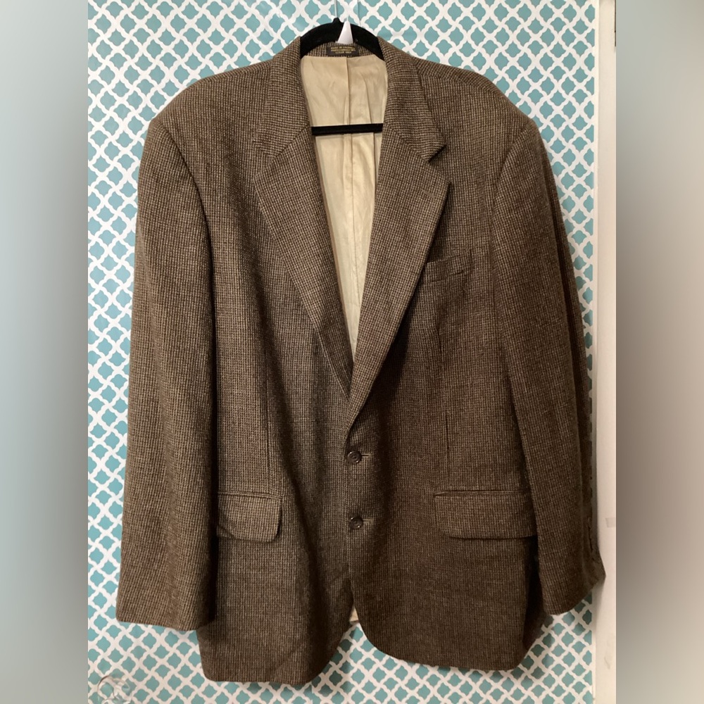 Oscar de la Renta man’s blazer brown 100% wool size 44